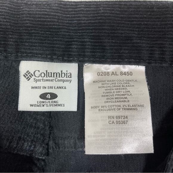 Columbia, Black Corduroy Pants. Size 4 Long. In excellent condition! - Picture 5 of 5